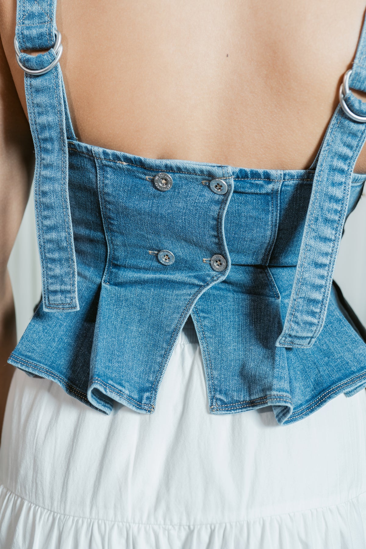 Sunfaded Denim Top