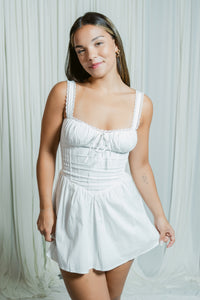 Darcy Stretch Poplin Corset Mini Dress