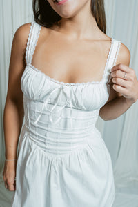 Darcy Stretch Poplin Corset Mini Dress