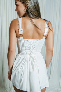 Darcy Stretch Poplin Corset Mini Dress