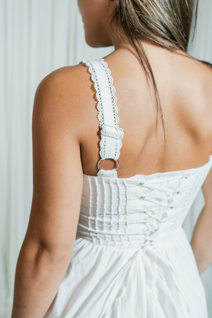 Darcy Stretch Poplin Corset Mini Dress