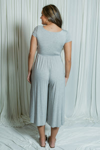 Short Sleeve Round Neck Modal Jumpsuit