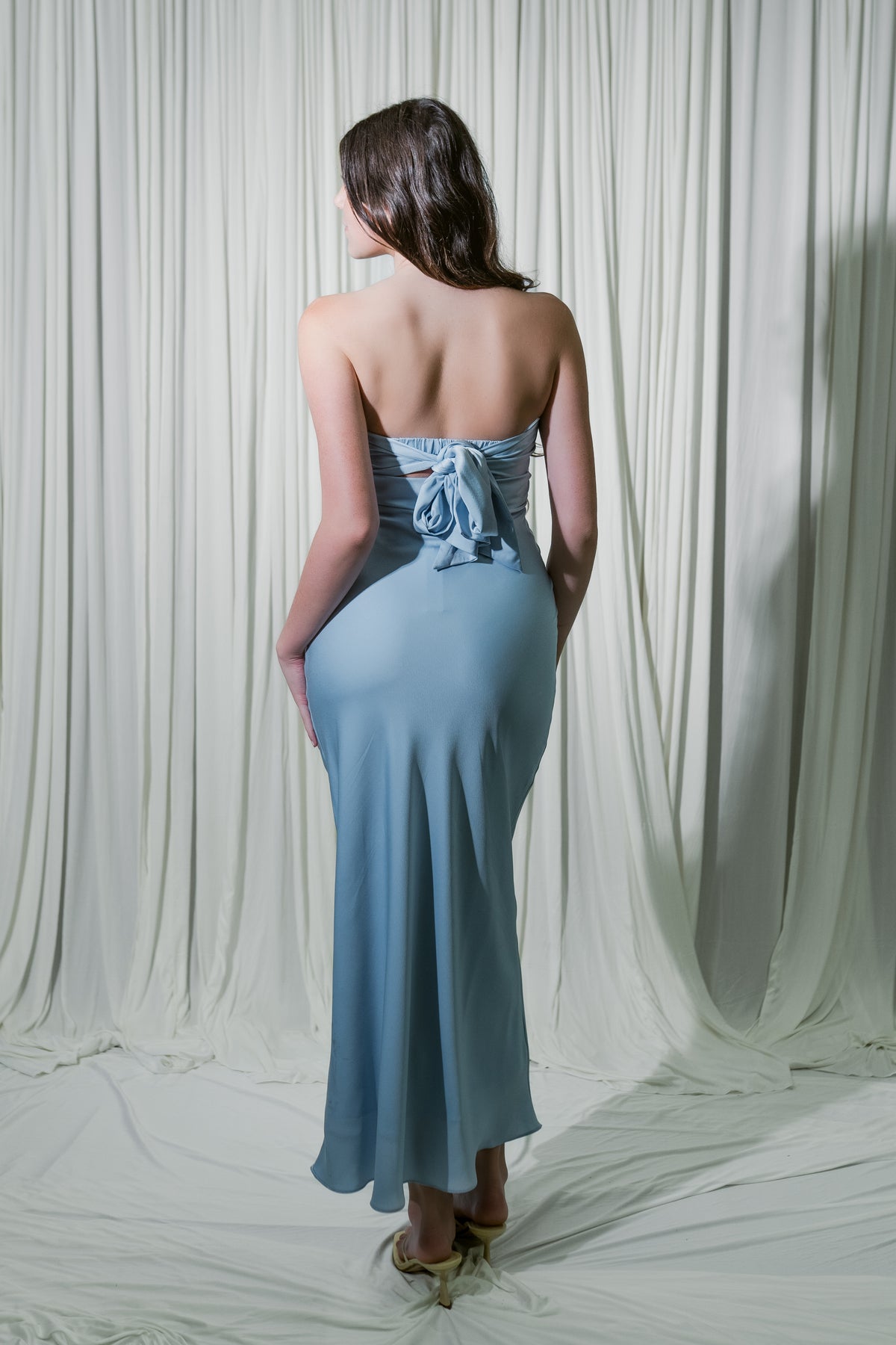 Andi's Strapless Tie Back Maxi Dress
