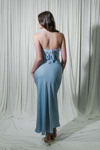 Andi's Strapless Tie Back Maxi Dress