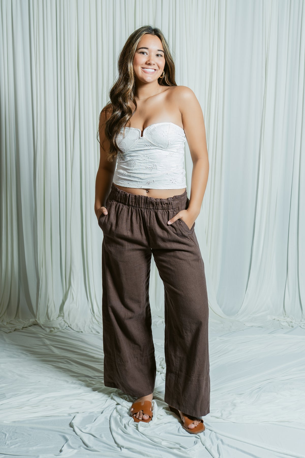 Ever Afternoon Floral Eyelet Tube Top