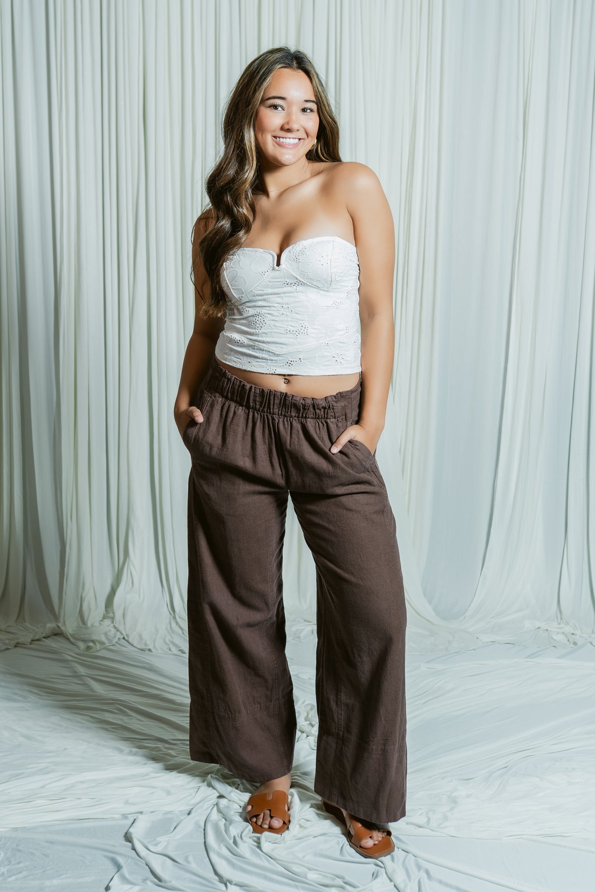 Days End Wide Leg Linen Pull On