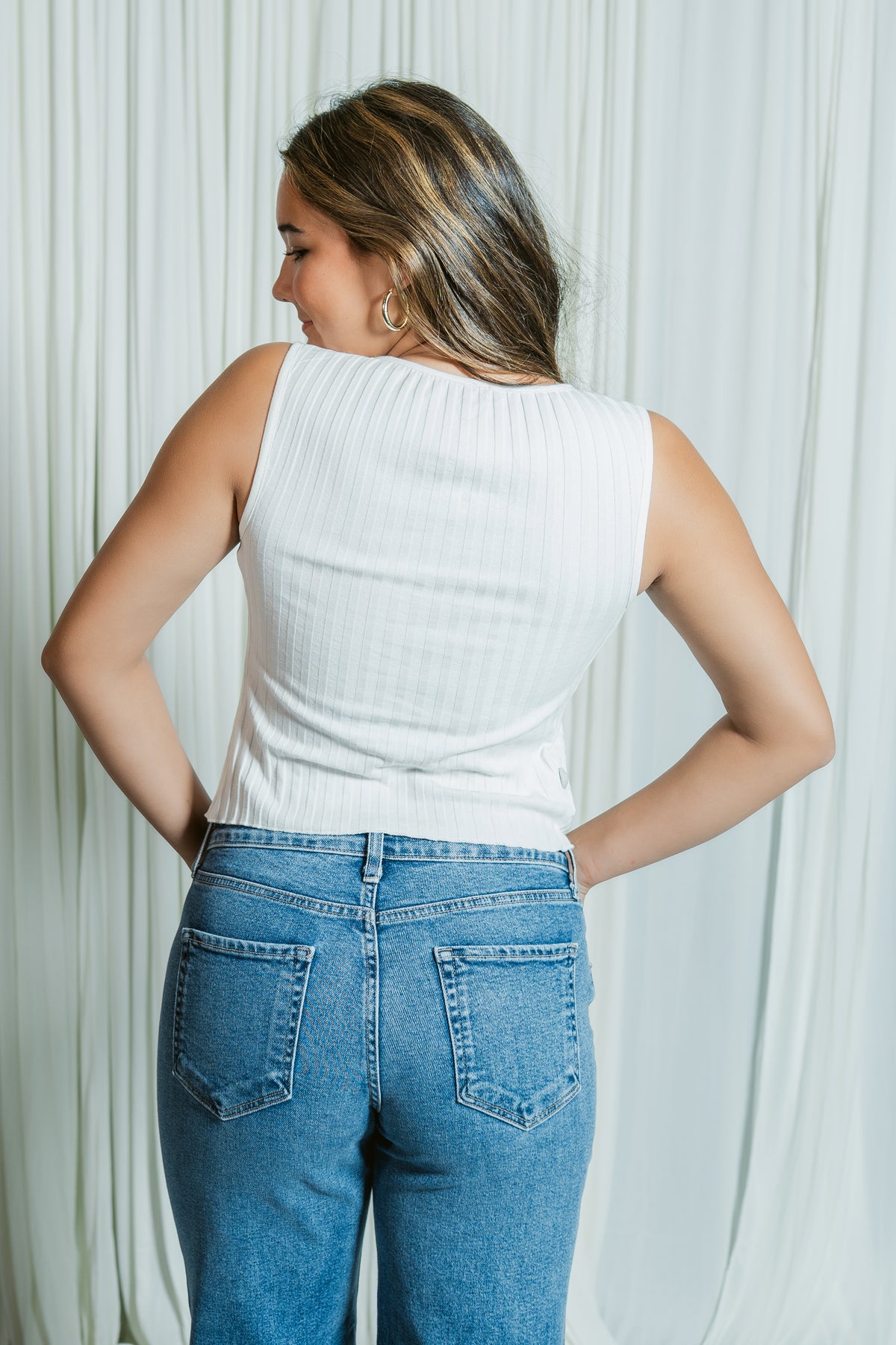 Tilly Sleeveless Button Front Vest