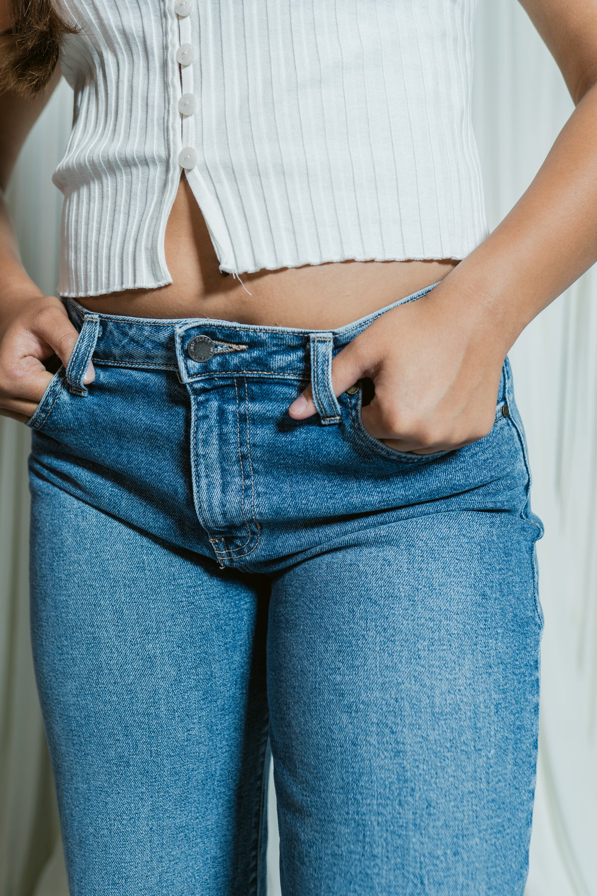 The Right Now Mid Rise Slim Wide Leg Jean