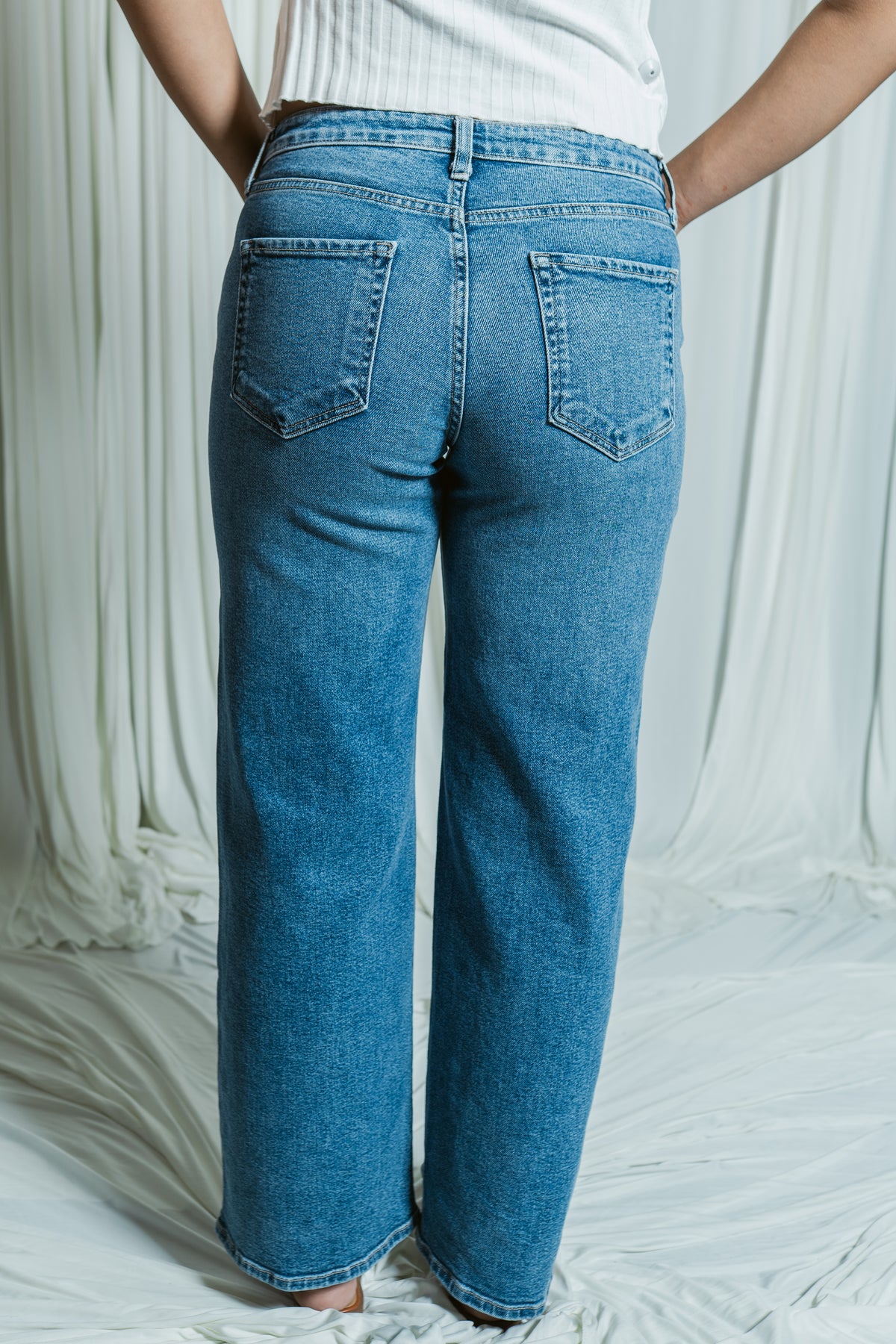 The Right Now Mid Rise Slim Wide Leg Jean