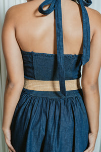 Elastic Square Buckle Woven Belt