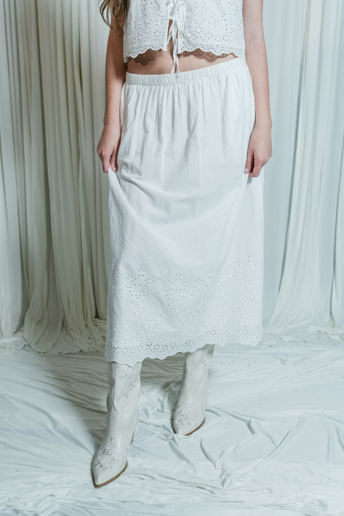 Elodie Embrodied Maxi Skirt