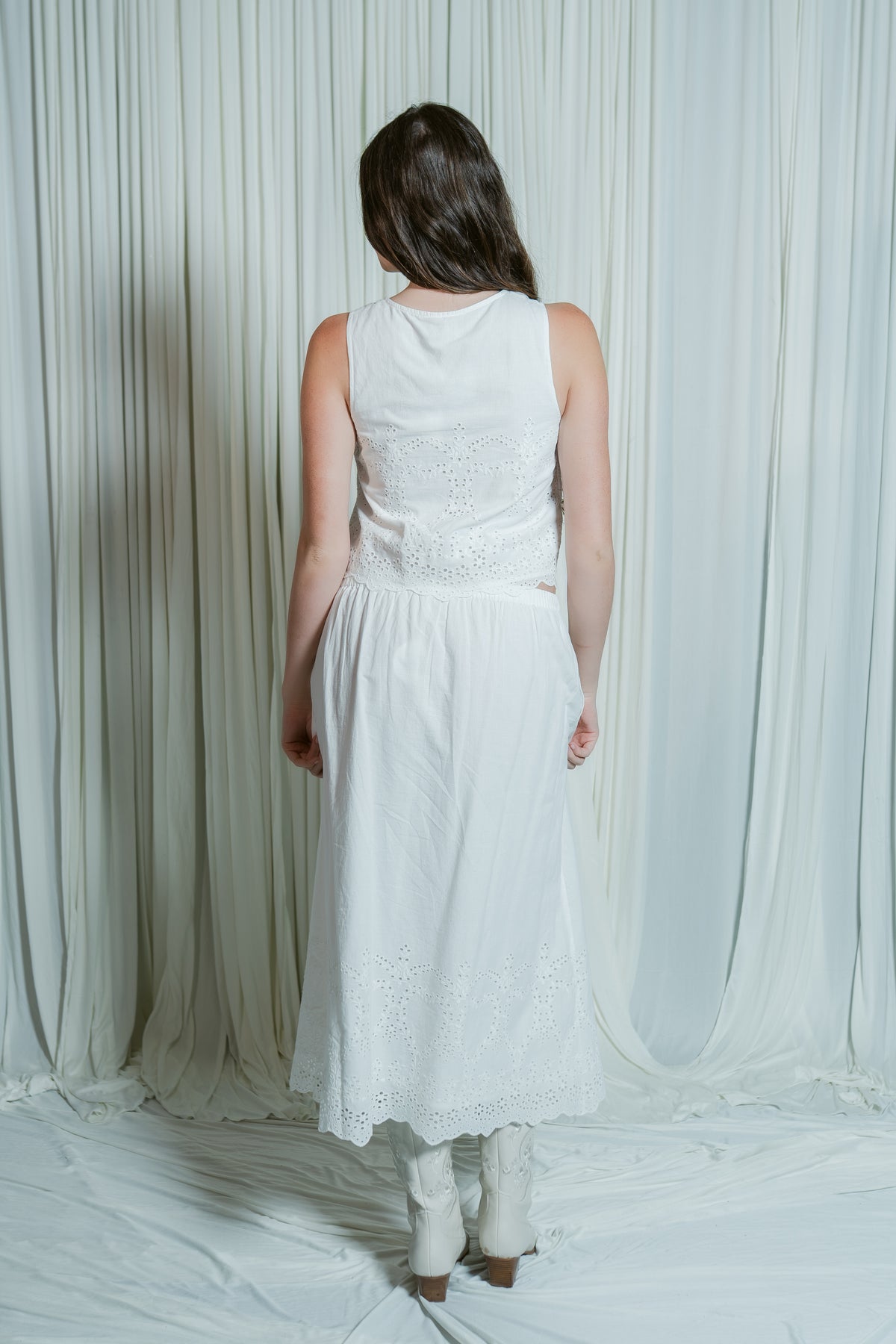 Elodie Embrodied Maxi Skirt