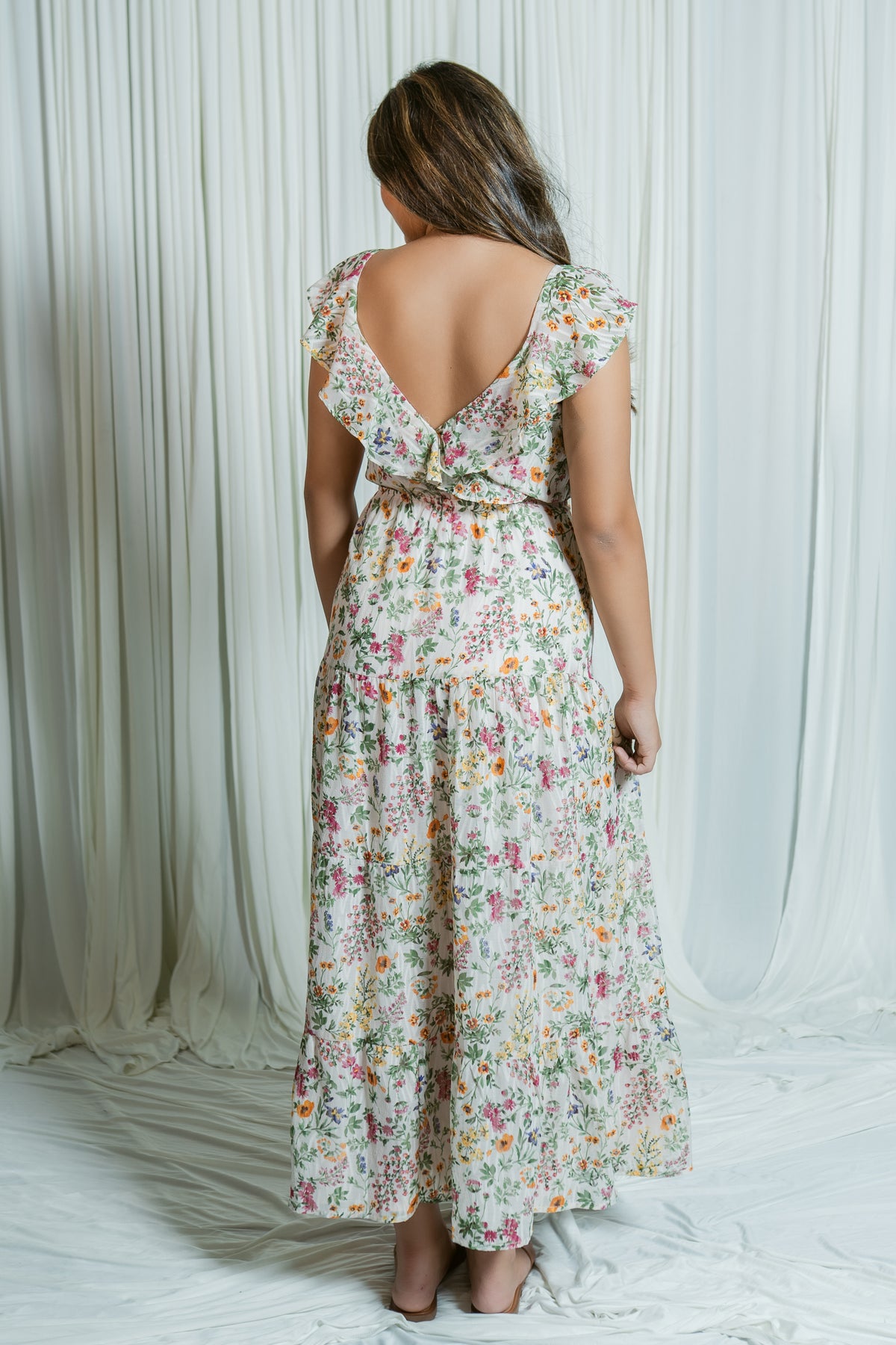 wildflower dress Selkie The Kilburn Day Dress, Heavy Cotton, Female, S bridal shower attire Wildflower Whimsy Maxi Dress Blush/Rose