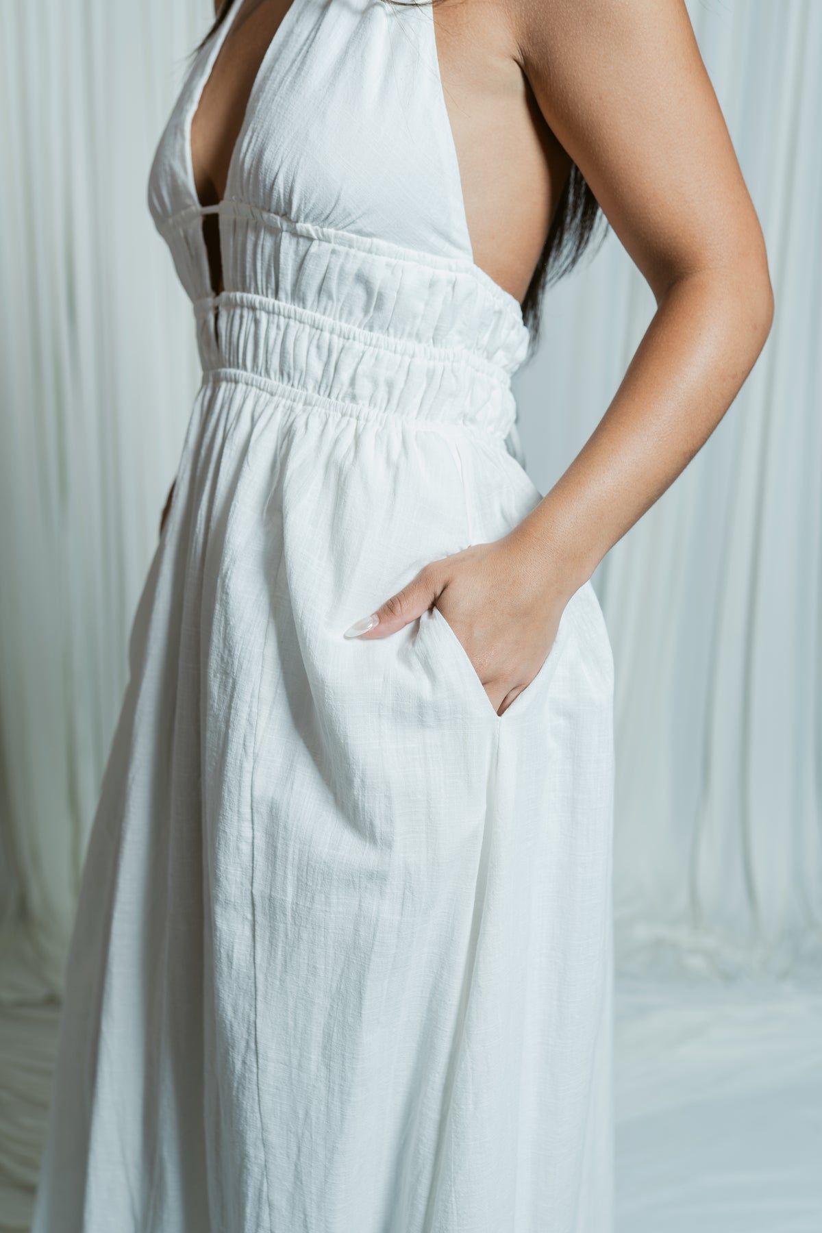 Sweet Serenity Halter Tie Maxi Dress