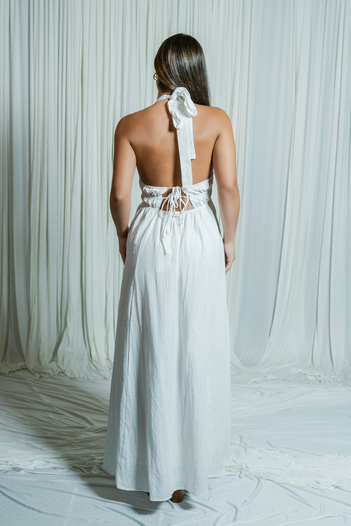 Sweet Serenity Halter Tie Maxi Dress