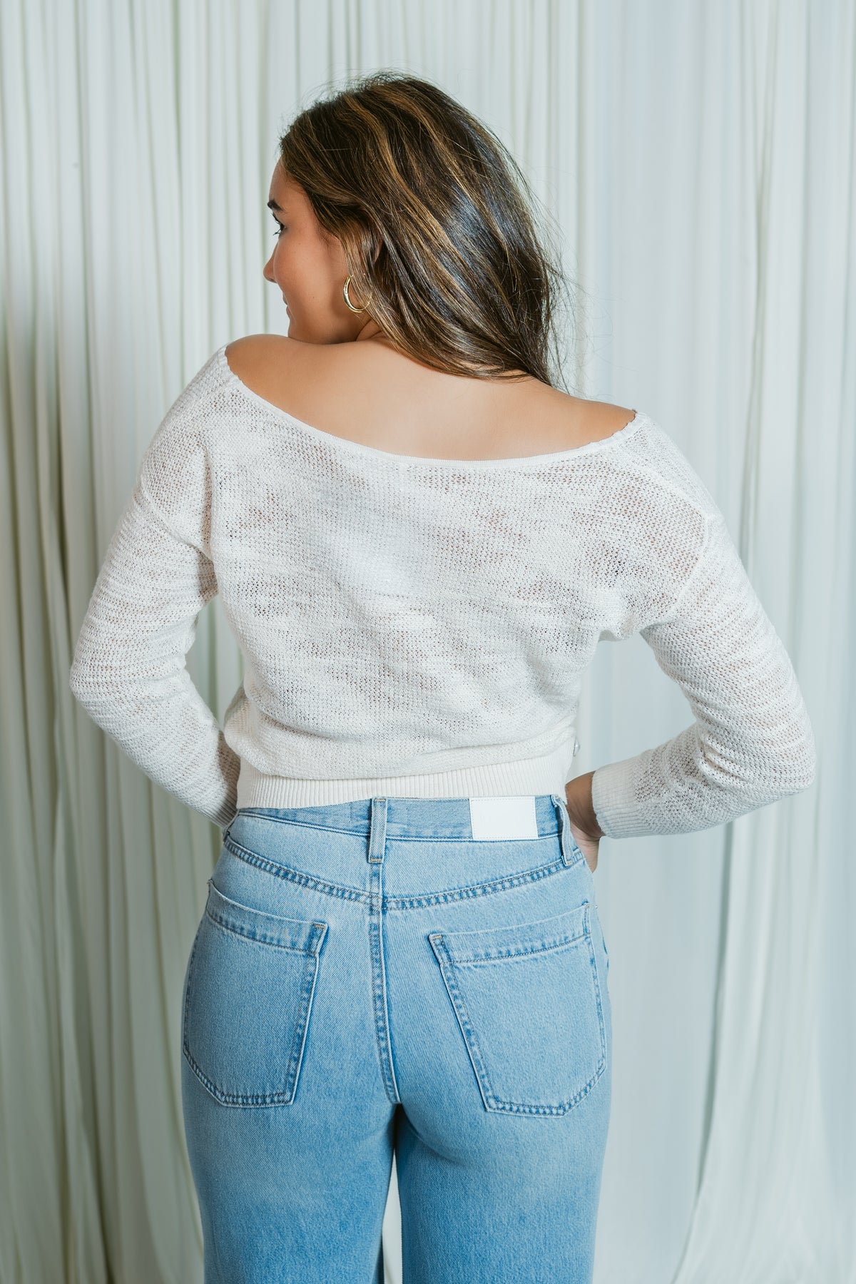 Soft Focus Fine Gauge Cropped Pullover