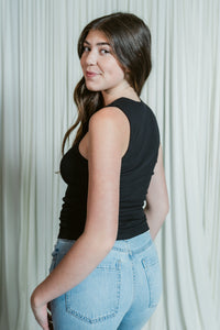 Maribel Sqaure Neck Ultra Ribbed Tank