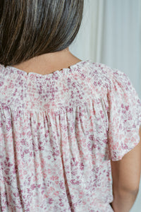 Soft Bloom Flutter Top