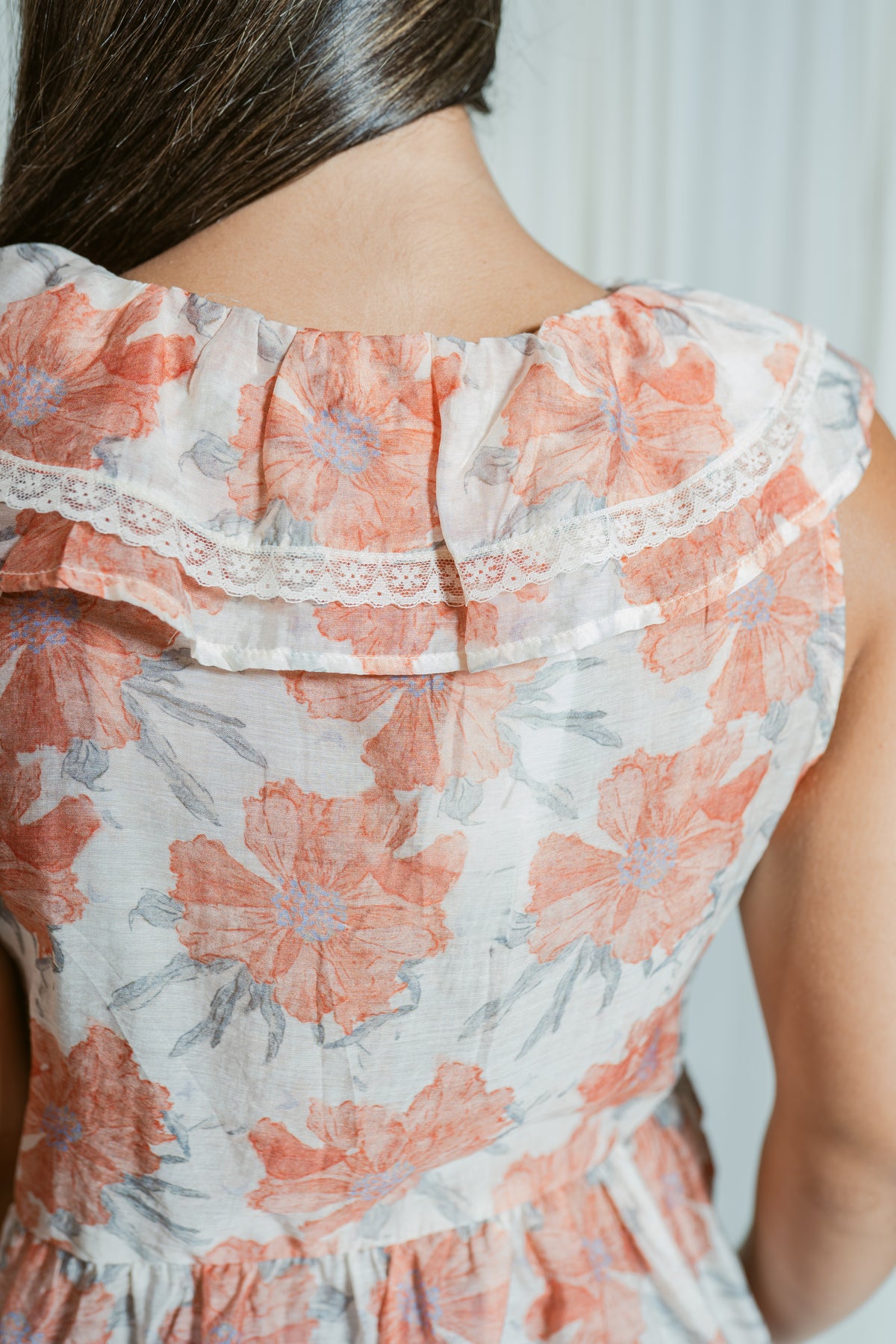 Moscato Floral Ruffle Sleeveless Top
