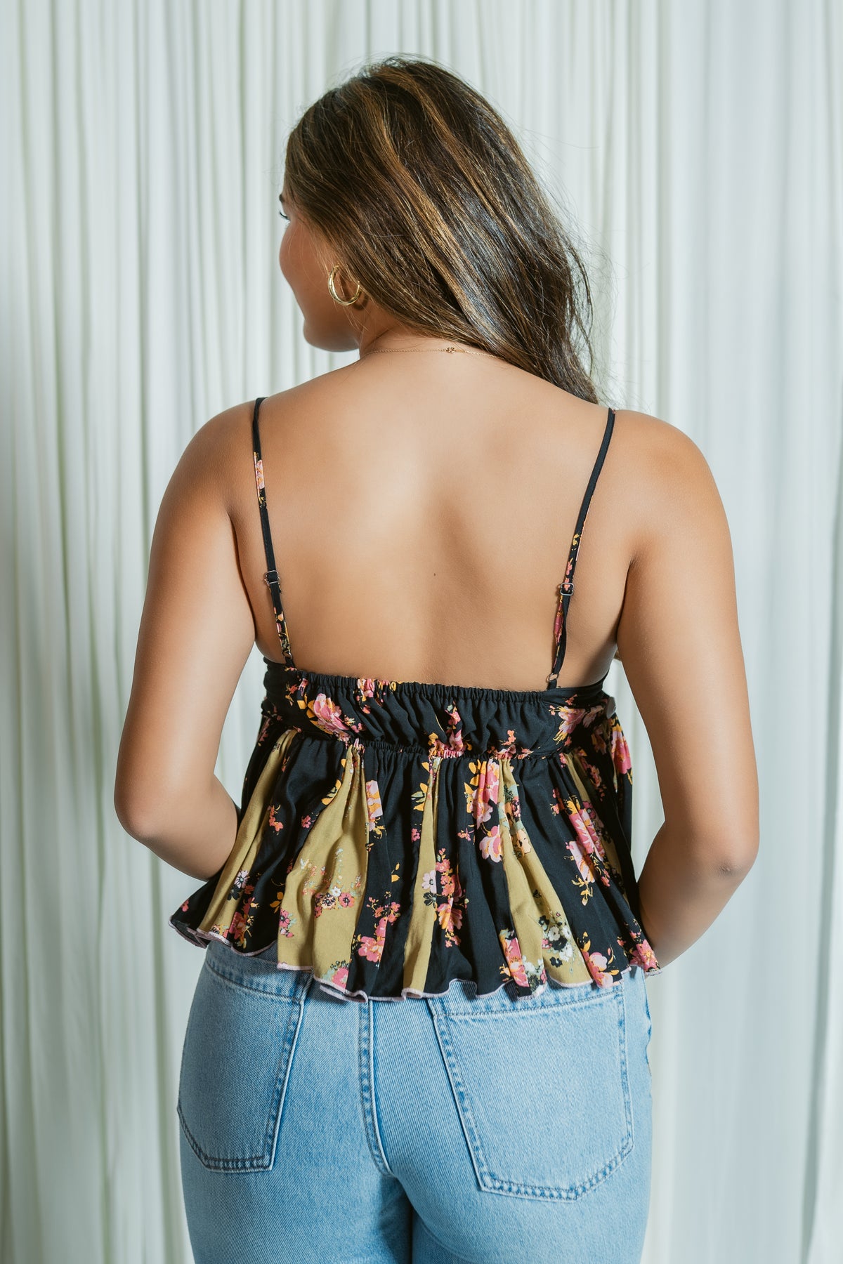 Tillie Babydoll Plunging V-Neck Floral Top