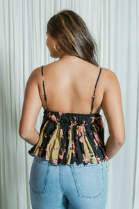 Tillie Babydoll Plunging V-Neck Floral Top