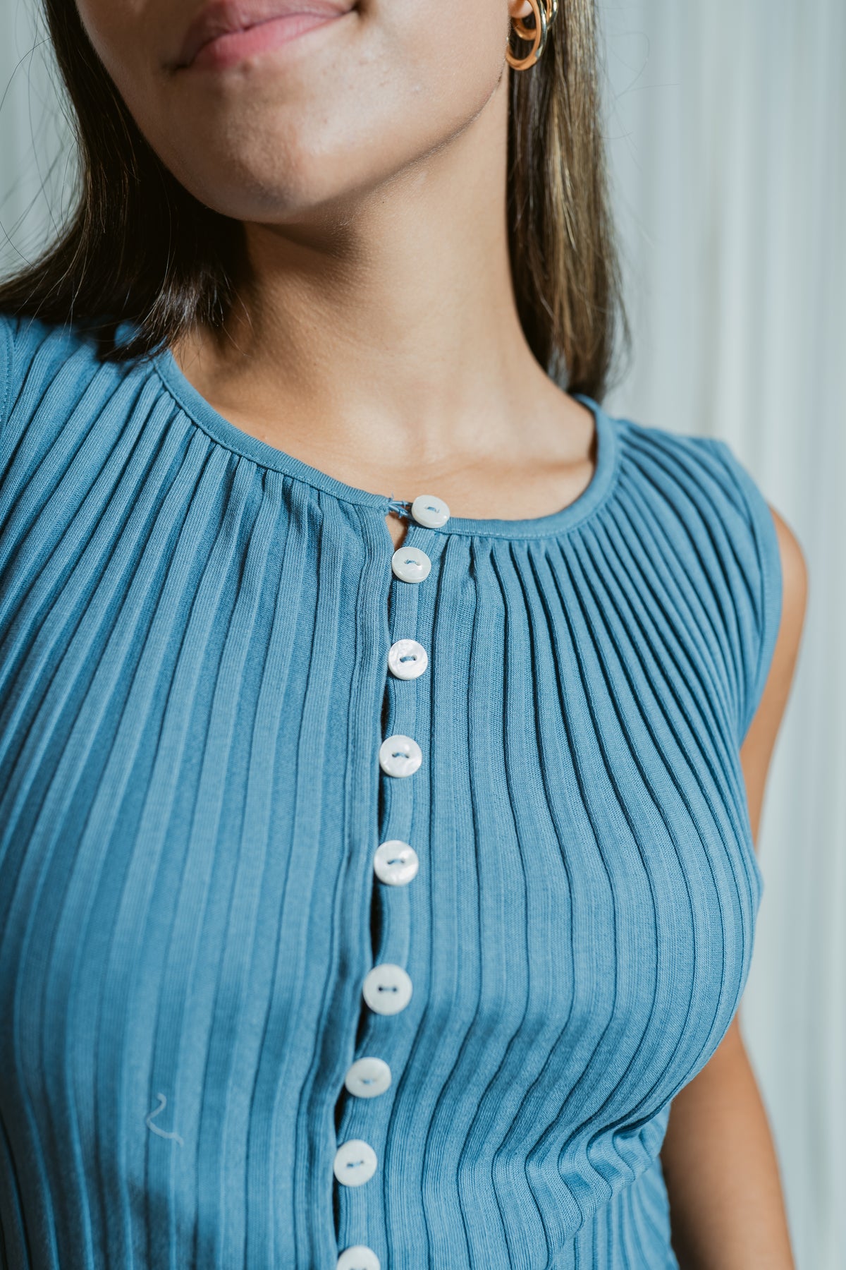 Tilly Sleeveless Button Front Vest