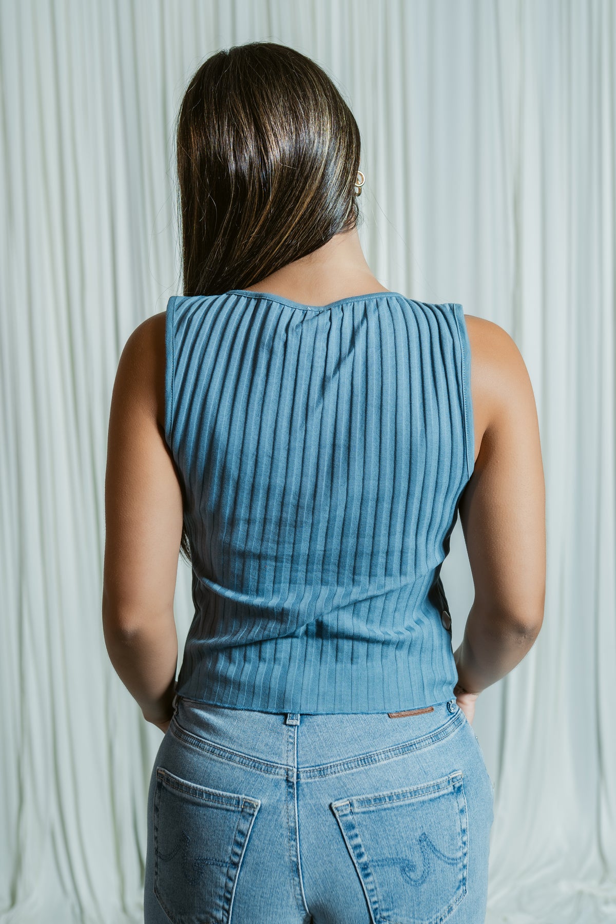 Tilly Sleeveless Button Front Vest