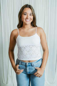 Bloom Floral Textured Lace Cami