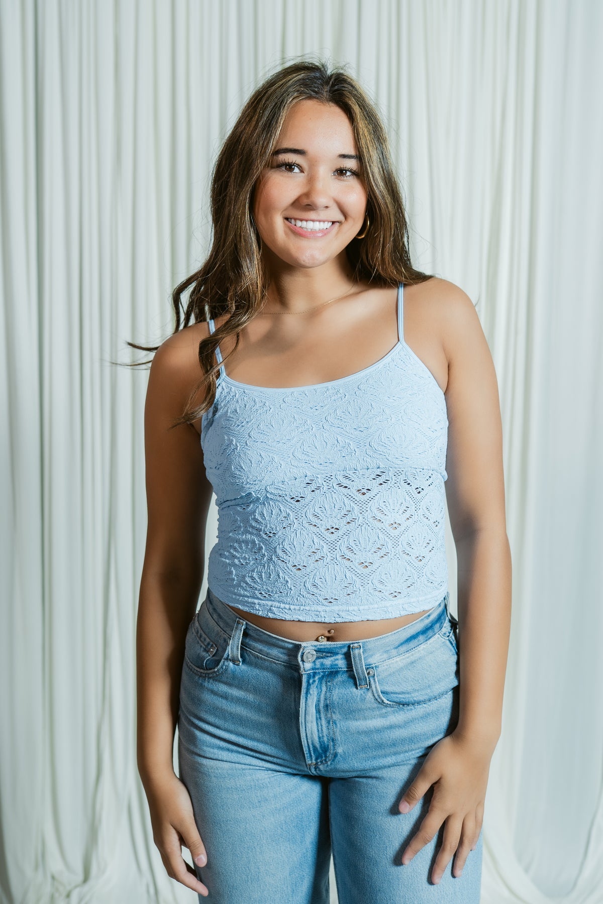 Bloom Floral Textured Lace Cami