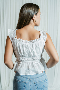 Sweet Pea Eyelet Crop Top