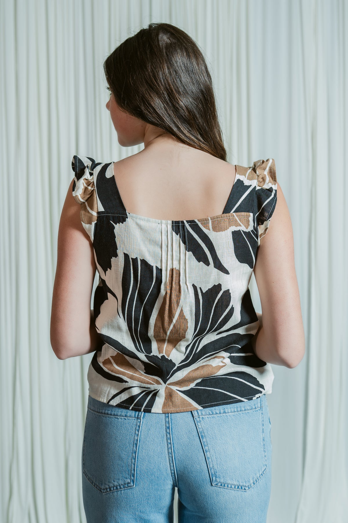 Within Time Button Linen Blouse