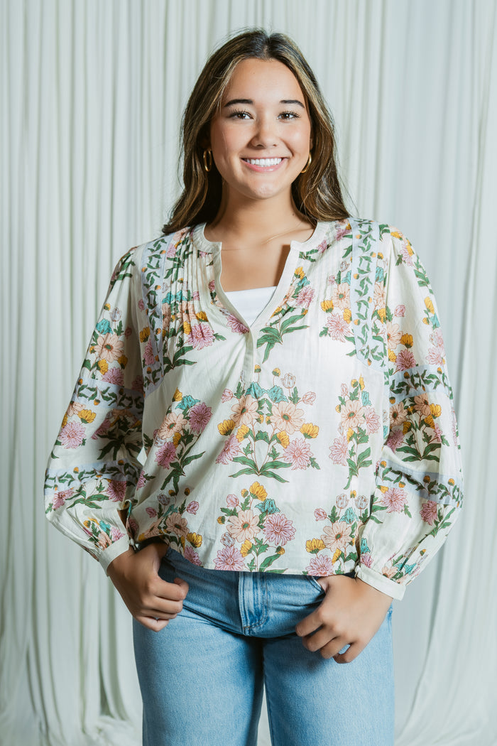 Valley Bloom Long Sleeve Blouse