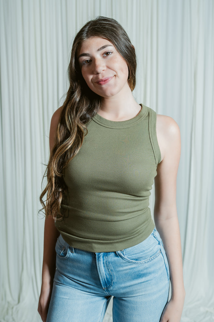 Gina Binding Crop Tank Top