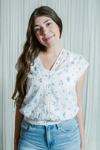Rosette Lace Trim Top