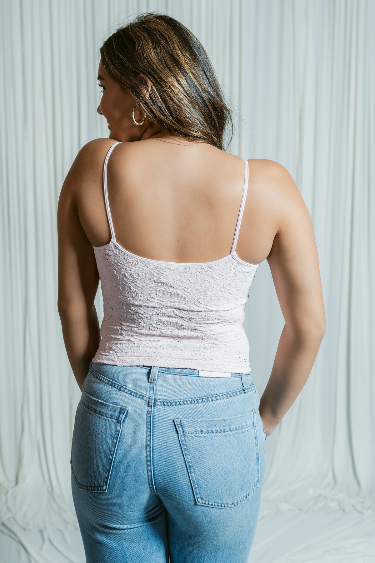 Bloom Floral Textured Lace Cami