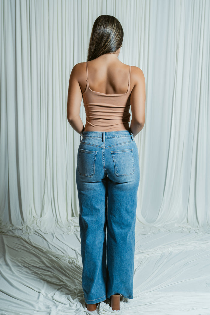 Mini Patch Pocket Wide Leg