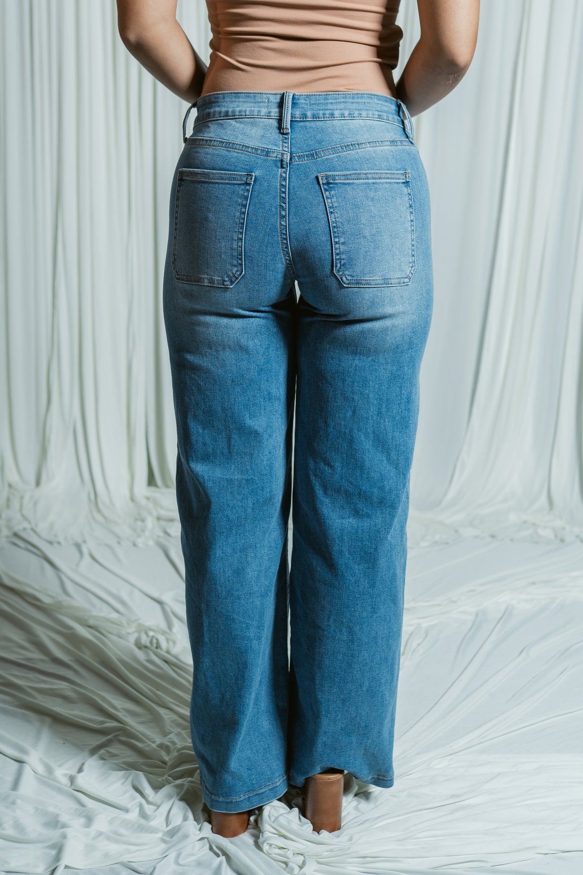 Mini Patch Pocket Wide Leg