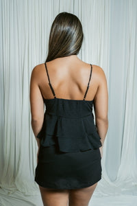 Paris Polka Dot and Ruffle Tank