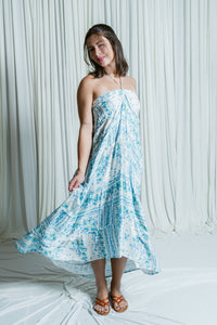 Mermaid Melody Tiered Ruffle High Low Maxi Dress