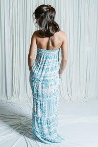 Mermaid Melody Tiered Ruffle High Low Maxi Dress
