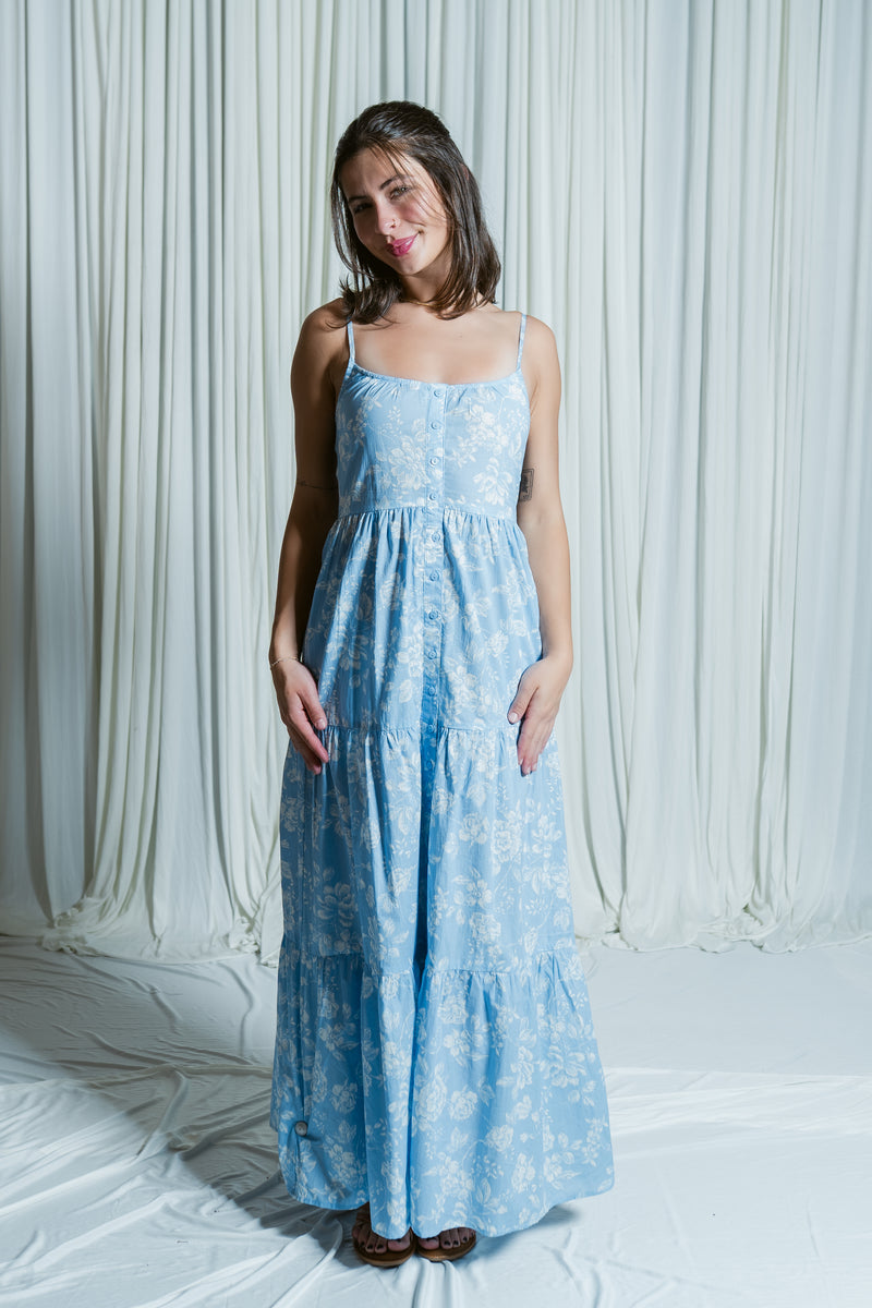 blue porcelain maxi dress Fashion Runway Spring Summer Classic Blue And White Porcelain Maxi Dress  s-xxl