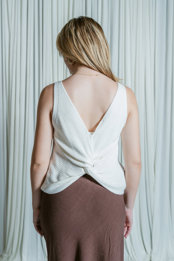 Kelsie Knit Twist Tank Top