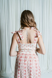 Santa Barbara Dreamin' Floral Tie Shoulder Maxi Dress