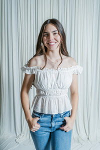 Sweet Pea Eyelet Crop Top