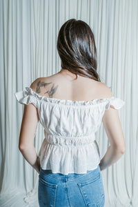 Sweet Pea Eyelet Crop Top