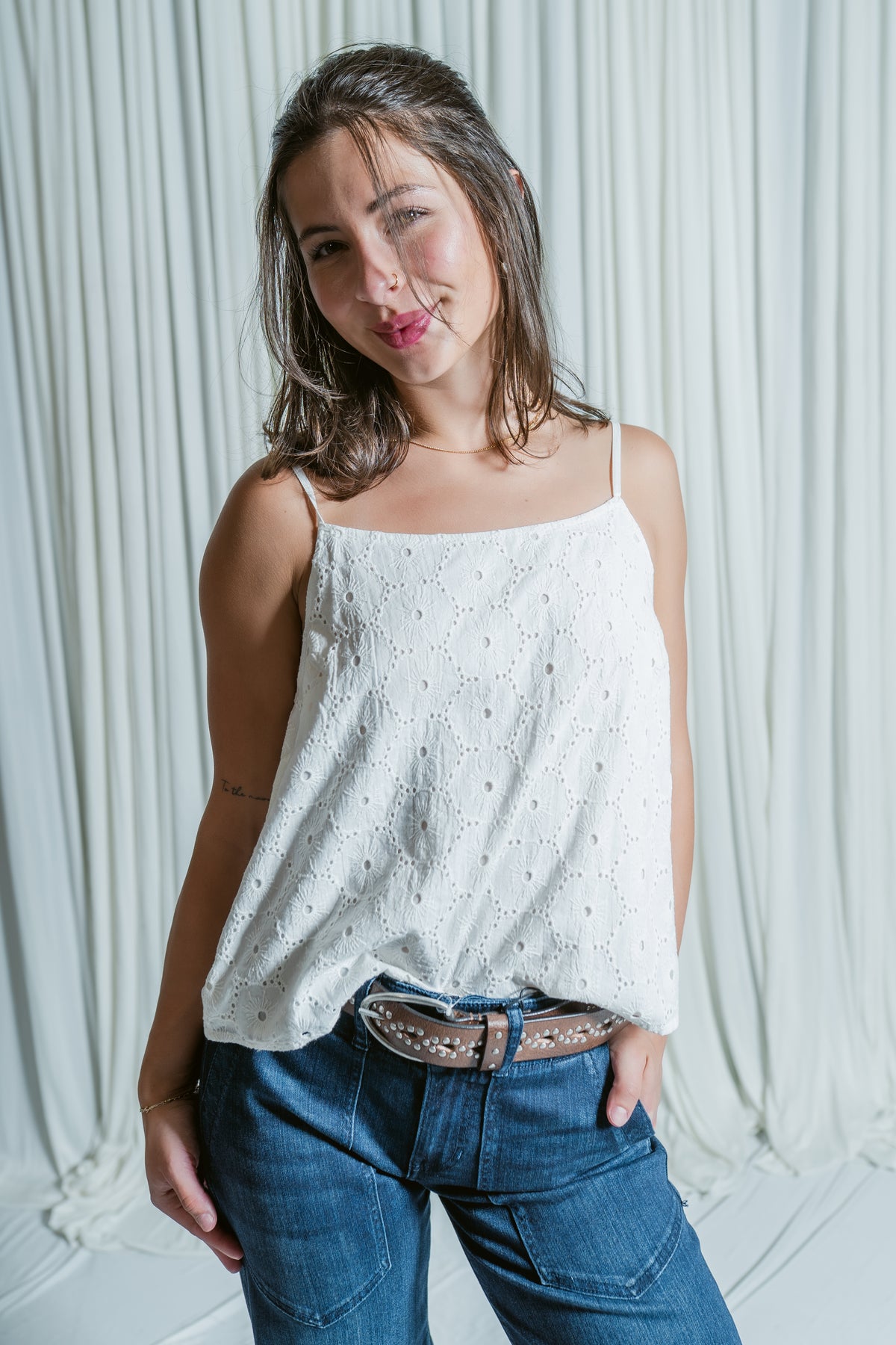 The Bluebell Elsie Eyelet Tank Top