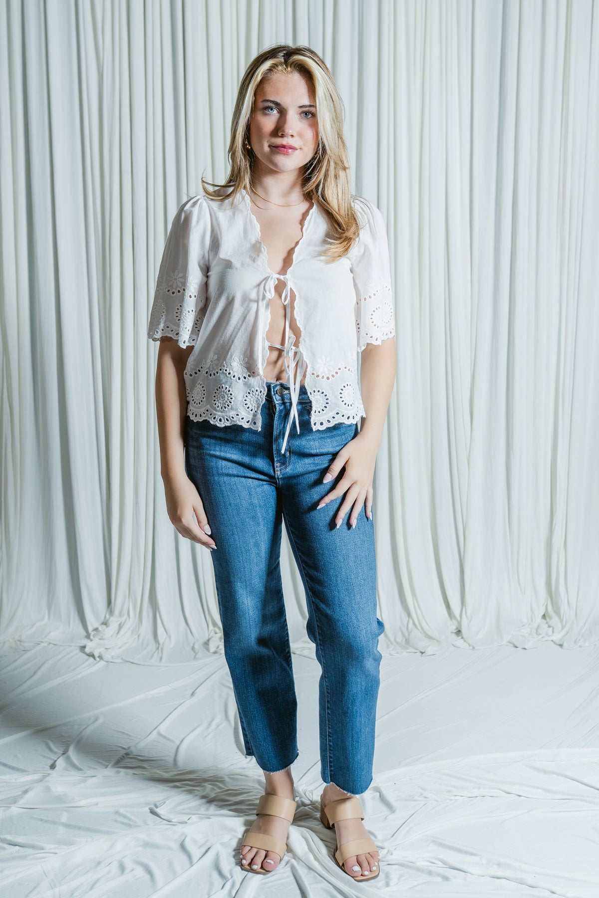 Tied With Love Eyelet Blouse