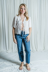 Tied With Love Eyelet Blouse
