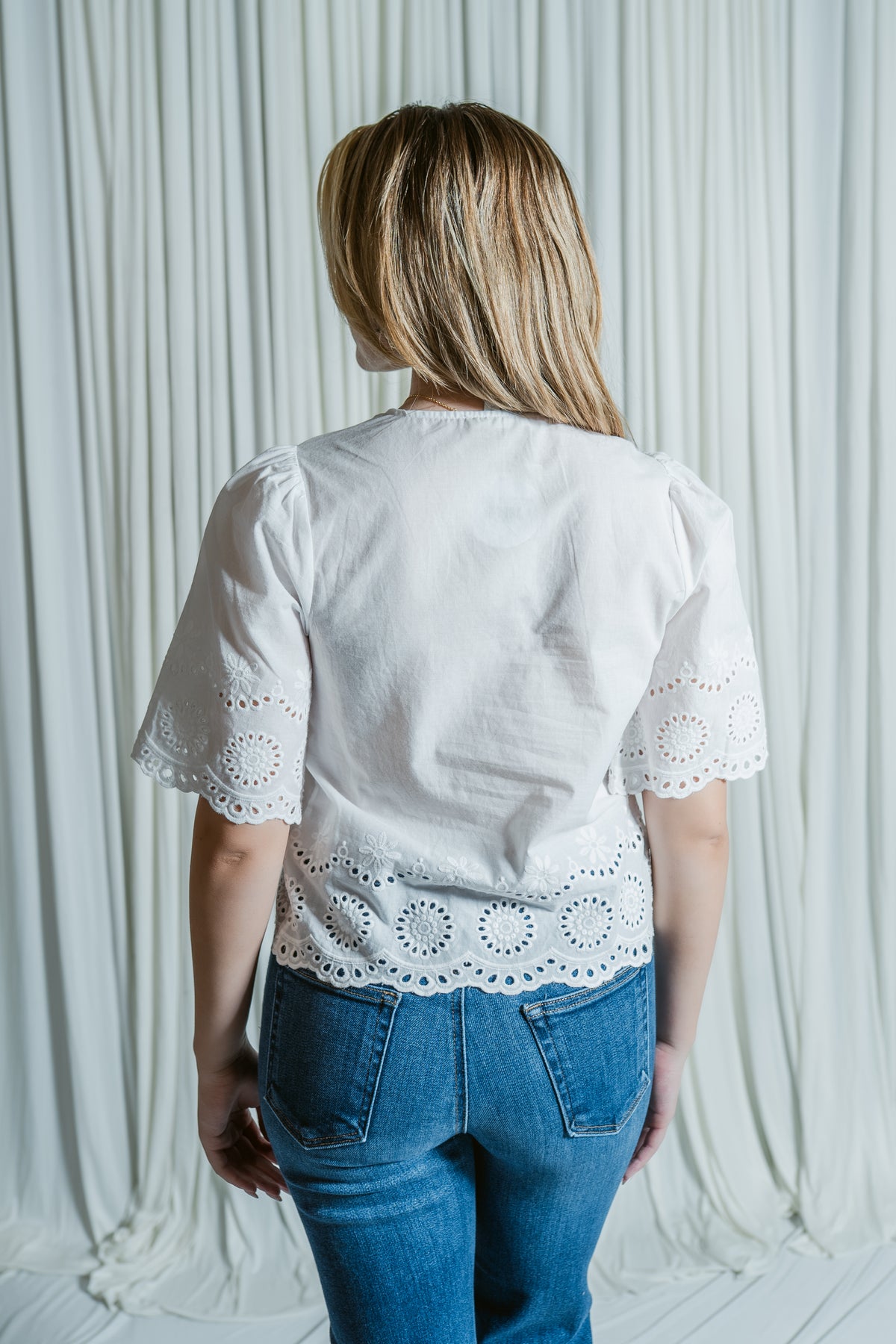 Tied With Love Eyelet Blouse