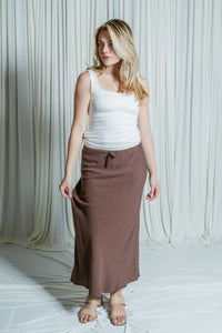 Easy Living Linen Midi Skirt